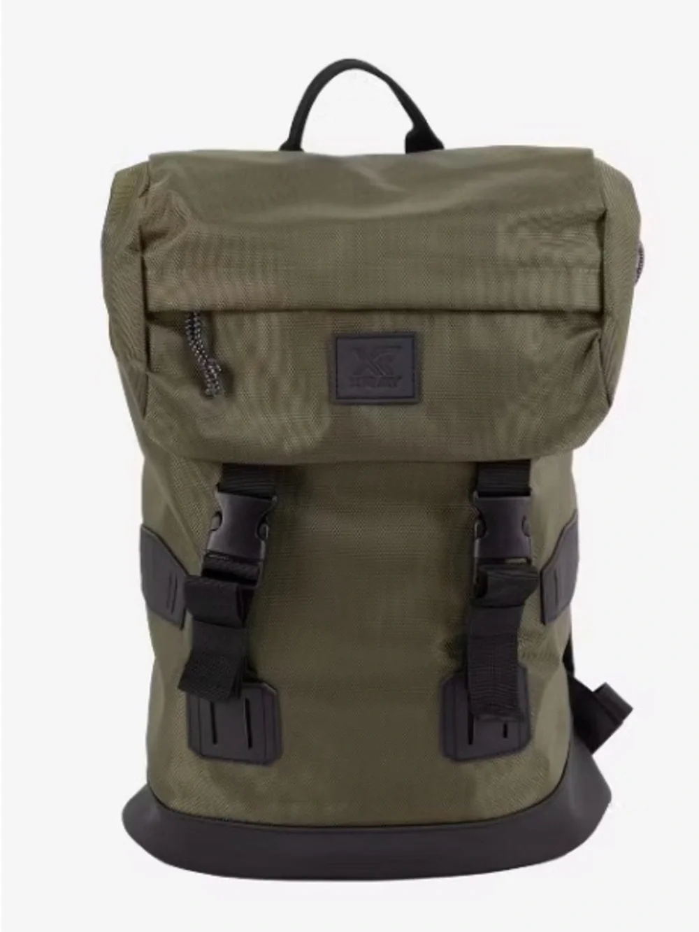 X Ray Rucksack Canvas Backpack Dark Olive Green